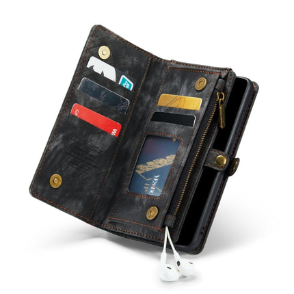 For Samsung Galaxy S21 Ultra 5G CaseMe Detachable Multifunctional Horizontal Flip Leather Case, with Card Slot & Holder & Zipper Wallet & Photo Frame(Black)-garmade.com