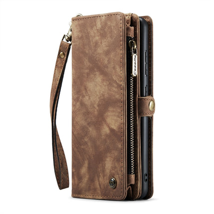 For Samsung Galaxy S21 Ultra 5G CaseMe Detachable Multifunctional Horizontal Flip Leather Case, with Card Slot & Holder & Zipper Wallet & Photo Frame(Brown)-garmade.com