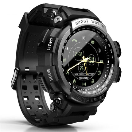 Lokmat MK28 1.4 inch FSTN Screen IP68 Waterproof Smart Watch, Support Information Reminder / Remote Camera / Sport Record(Black)-garmade.com