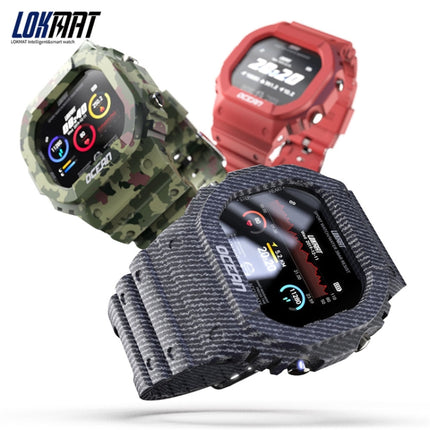Lokmat OCEAN 1.14 inch TFT Touch Screen IP68 Waterproof Smart Watch, Support Information Reminder / Sleep Monitor / Sport Record(Wine Red)-garmade.com