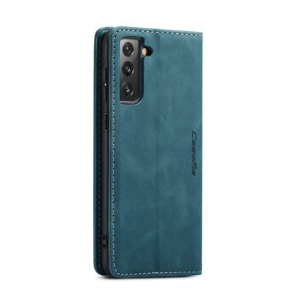 For Samsung Galaxy S21 5G CaseMe 013 Multifunctional Horizontal Flip Leather Case with Holder & Card Slot & Wallet(Blue)-garmade.com