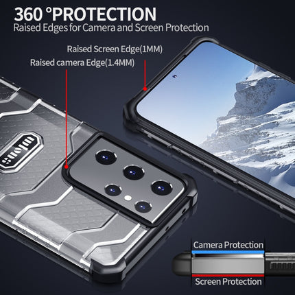 For Samsung Galaxy S21 Ultra 5G wlons Explorer Series PC+TPU Protective Case(Dark Green)-garmade.com
