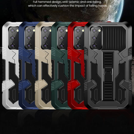 For Samsung Galaxy Note20 Ultra Vanguard Warrior All Inclusive Double-color Shockproof TPU + PC Protective Case with Holder(Black)-garmade.com