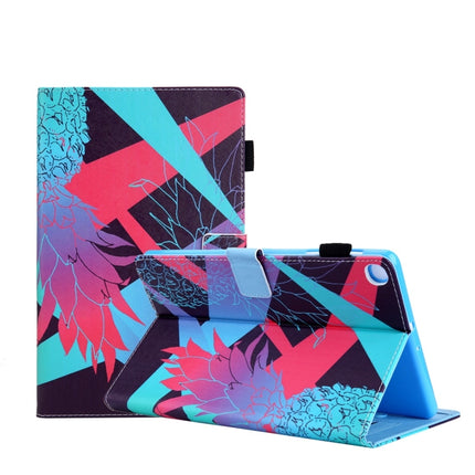 For Galaxy Tab S5e 10.5 T720 / T725 Colored Drawing Horizontal Flip PU Leather Case with Holder & Card Slots(Sparkling Pineapple)-garmade.com