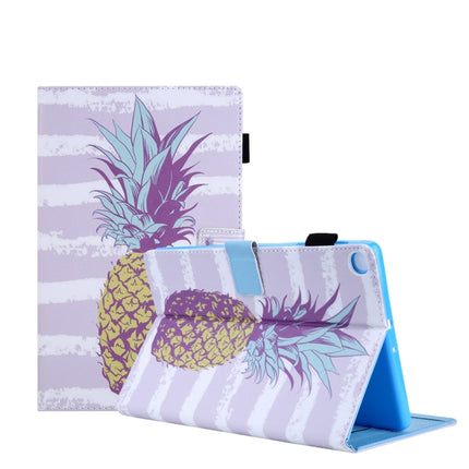 For Galaxy Tab S5e 10.5 T720 / T725 Colored Drawing Horizontal Flip PU Leather Case with Holder & Card Slots(Pineapple)-garmade.com