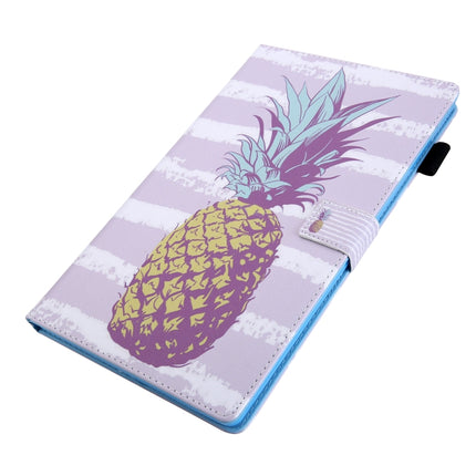 For Galaxy Tab S5e 10.5 T720 / T725 Colored Drawing Horizontal Flip PU Leather Case with Holder & Card Slots(Pineapple)-garmade.com