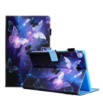 For Galaxy Tab S5e 10.5 T720 / T725 Colored Drawing Horizontal Flip PU Leather Case with Holder & Card Slots(Purple Butterfly)-garmade.com