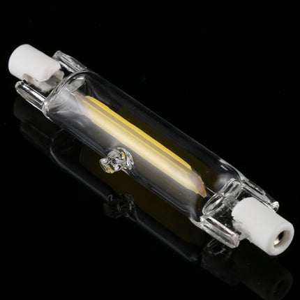 R7S 110V 3W 78mm COB LED Bulb Glass Tube Replacement Halogen Lamp Spot Light(6000K White Light)-garmade.com