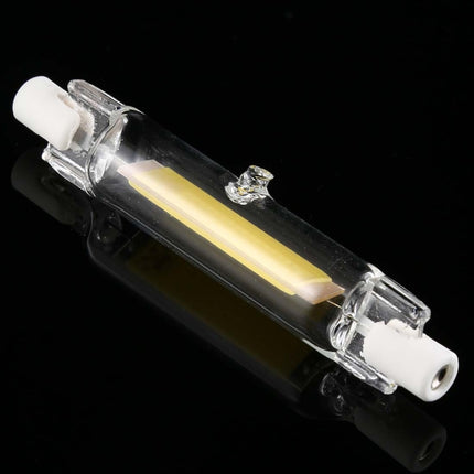 R7S 110V 5W 78mm COB LED Bulb Glass Tube Replacement Halogen Lamp Spot Light(6000K White Light)-garmade.com