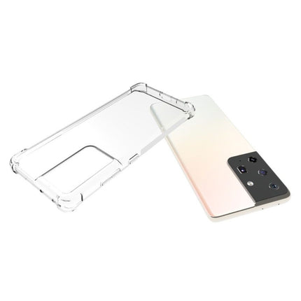 For Samsung Galaxy S21 Ultra 5G Shockproof Non-slip Waterproof Thickening TPU Protective Case(Transparent)-garmade.com