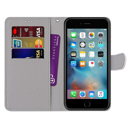 Coloured Drawing Cross Texture Horizontal Flip PU Leather Case with Holder & Card Slots & Wallet & Lanyard For iPhone 6 / 6s(B11 Black White Lion Head)-garmade.com