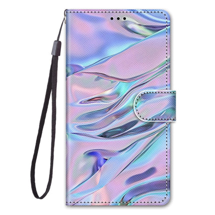 For Samsung Galaxy Note20 Coloured Drawing Cross Texture Horizontal Flip PU Leather Case with Holder & Card Slots & Wallet & Lanyard(Fluorescent Water Pattern)-garmade.com