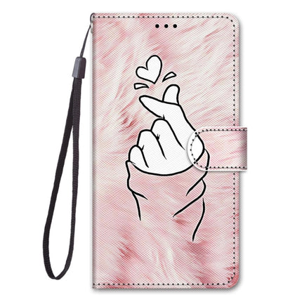 For Samsung Galaxy Note20 Ultra Coloured Drawing Cross Texture Horizontal Flip PU Leather Case with Holder & Card Slots & Wallet & Lanyard(Pink Hands Than Hearts)-garmade.com
