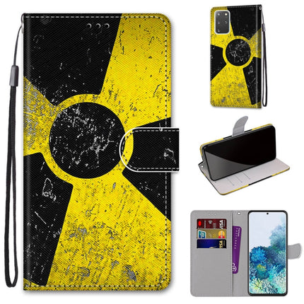 For Samsung Galaxy S20+ Coloured Drawing Cross Texture Horizontal Flip PU Leather Case with Holder & Card Slots & Wallet & Lanyard(Yellow and Black Signs)-garmade.com