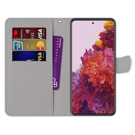For Samsung Galaxy S21 5G Coloured Drawing Cross Texture Horizontal Flip PU Leather Case with Holder & Card Slots & Wallet & Lanyard(Leather Shoes Cat)-garmade.com