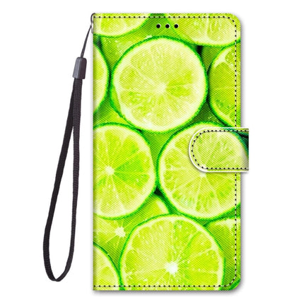 For Samsung Galaxy S21 Ultra 5G Coloured Drawing Cross Texture Horizontal Flip PU Leather Case with Holder & Card Slots & Wallet & Lanyard(Lime)-garmade.com