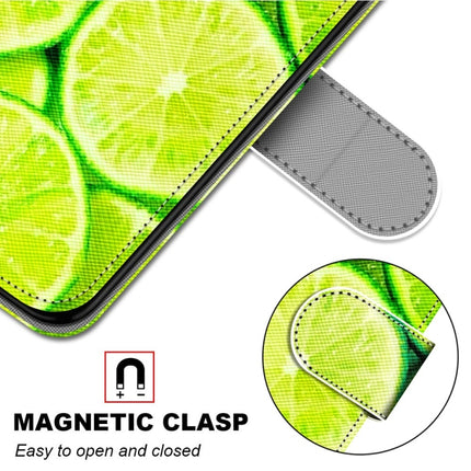 For Samsung Galaxy S21 Ultra 5G Coloured Drawing Cross Texture Horizontal Flip PU Leather Case with Holder & Card Slots & Wallet & Lanyard(Lime)-garmade.com