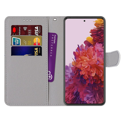 For Samsung Galaxy S21 Ultra 5G Coloured Drawing Cross Texture Horizontal Flip PU Leather Case with Holder & Card Slots & Wallet & Lanyard(Pink Hands Than Hearts)-garmade.com