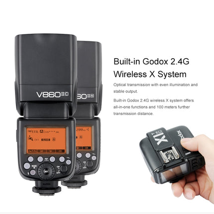 Godox V860IIN 2.4GHz Wireless 1/8000s HSS Flash Speedlite Camera Top Fill Light for Nikon DSLR Cameras(Black)-garmade.com