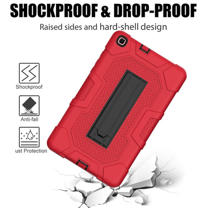 For Samsung Galaxy Tab A 8.0 (2019) / T290 Contrast Color Robot Shockproof Silicone + PC Protective Case with Holder(Red Black)-garmade.com