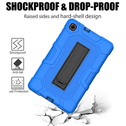 For Samsung Galaxy Tab A 8.4 (2020) / T307 Contrast Color Robot Shockproof Silicone + PC Protective Case with Holder(Blue Black)-garmade.com