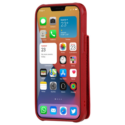 Vertical Flip Wallet Shockproof Back Cover Protective Case with Holder & Card Slots & Lanyard & Photos Frames For iPhone 12 mini(Red)-garmade.com