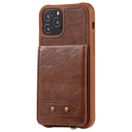 Vertical Flip Wallet Shockproof Back Cover Protective Case with Holder & Card Slots & Lanyard & Photos Frames (Coffee)-garmade.com