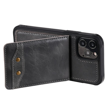 Vertical Flip Wallet Shockproof Back Cover Protective Case with Holder & Card Slots & Lanyard & Photos Frames (Grey)-garmade.com