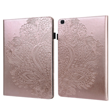 For Samsung Galaxy Tab A 8.0 (2019) T290 Peacock Embossed Pattern TPU + PU Horizontal Flip Leather Case with Holder & Card Slots & Wallet(Rose Gold)-garmade.com
