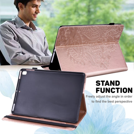 For Samsung Galaxy Tab A 10.1 (2016) T580 Peacock Embossed Pattern TPU + PU Horizontal Flip Leather Case with Holder & Card Slots & Wallet(Rose Gold)-garmade.com