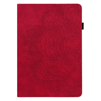 For Samsung Galaxy Tab S2 9.7 T815 Peacock Embossed Pattern TPU + PU Horizontal Flip Leather Case with Holder & Card Slots & Wallet(Red)-garmade.com