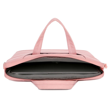 For 13.3-14 inch Laptop Multi-function Laptop Single Shoulder Bag Handbag(Pink)-garmade.com