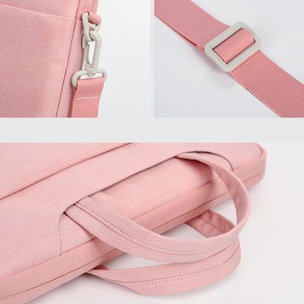 For 13.3-14 inch Laptop Multi-function Laptop Single Shoulder Bag Handbag(Pink)-garmade.com