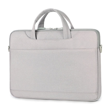 For 13.3-14 inch Laptop Multi-function Laptop Single Shoulder Bag Handbag(Grey)-garmade.com