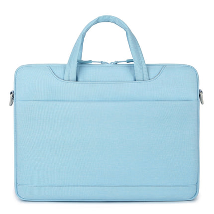 For 13.3-14 inch Laptop Multi-function Laptop Single Shoulder Bag Handbag(Light Blue)-garmade.com