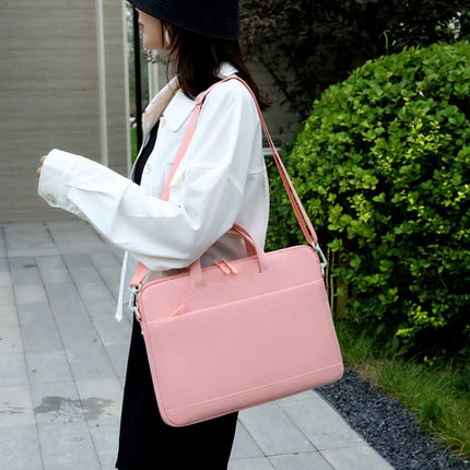 For 15-15.6 inch Laptop Multi-function Laptop Single Shoulder Bag Handbag(Pink)-garmade.com