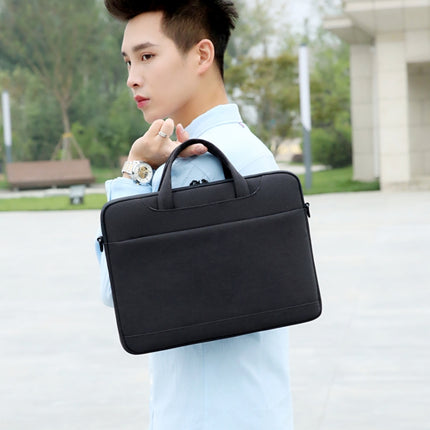 For 15-15.6 inch Laptop Multi-function Laptop Single Shoulder Bag Handbag(Black)-garmade.com