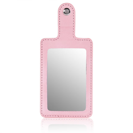Shockproof Protective Case with Mirror & Card Slot & Short Lanyard For iPhone 12 / 12 Pro(Pink)-garmade.com
