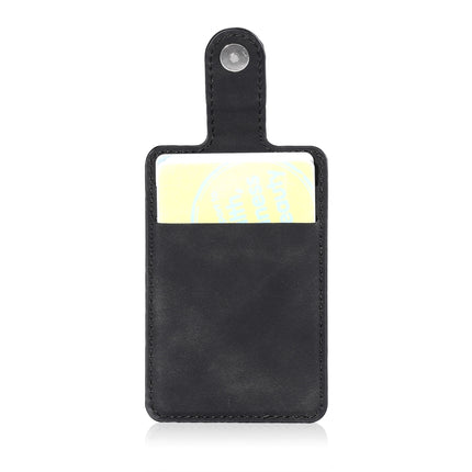 For Samsung Galaxy Note20 Shockproof Protective Case with Mirror & Card Slot & Short Lanyard(Black)-garmade.com
