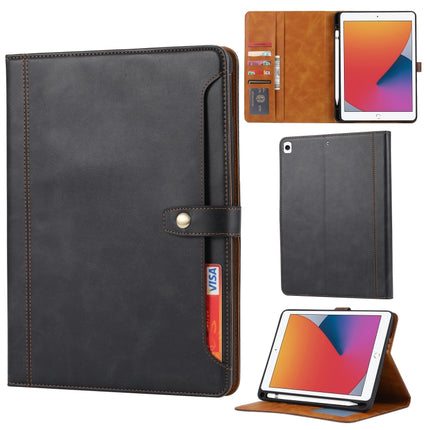 Calf Texture Double Fold Clasp Horizontal Flip Leather Case with Photo Frame & Holder & Card Slots & Wallet For iPad Pro 10.5(Black)-garmade.com