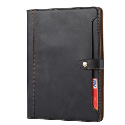 Calf Texture Double Fold Clasp Horizontal Flip Leather Case with Photo Frame & Holder & Card Slots & Wallet For iPad Pro 10.5(Black)-garmade.com