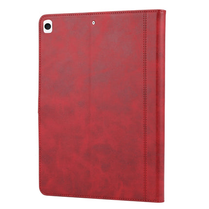 Calf Texture Double Fold Clasp Horizontal Flip Leather Case with Photo Frame & Holder & Card Slots & Wallet For iPad Pro 10.5(Red)-garmade.com