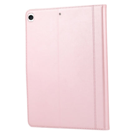 Calf Texture Double Fold Clasp Horizontal Flip Leather Case with Photo Frame & Holder & Card Slots & Wallet For iPad Pro 10.5(Rose Gold)-garmade.com