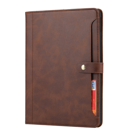 Calf Texture Double Fold Clasp Horizontal Flip Leather Case with Photo Frame & Holder & Card Slots & Wallet For iPad Pro 10.5(Coffee)-garmade.com