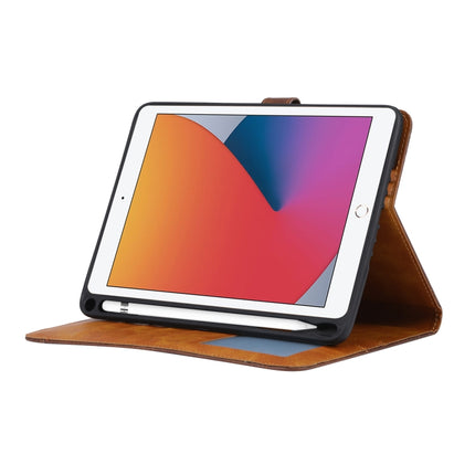 Calf Texture Double Fold Clasp Horizontal Flip Leather Case with Photo Frame & Holder & Card Slots & Wallet For iPad Pro 10.5(Coffee)-garmade.com