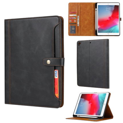 Calf Texture Double Fold Clasp Horizontal Flip Leather Case with Photo Frame & Holder & Card Slots & Wallet For iPad 9.7 (2018/2017) / Air 2(Black)-garmade.com