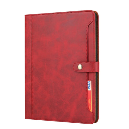 Calf Texture Double Fold Clasp Horizontal Flip Leather Case with Photo Frame & Holder & Card Slots & Wallet For iPad 9.7 (2018/2017) / Air 2(Red)-garmade.com