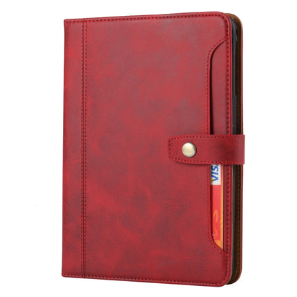 Calf Texture Double Fold Clasp Horizontal Flip Leather Case with Photo Frame & Holder & Card Slots & Wallet For iPad mini 5 / mini 4 / mini 3(Red)-garmade.com