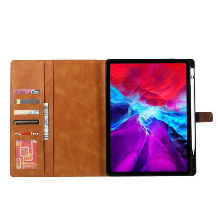 For iPad Pro 11 inch (2020) Calf Texture Double Fold Clasp Horizontal Flip Leather Tablet Case with Photo Frame & Holder & Card Slots & Wallet(Black)-garmade.com