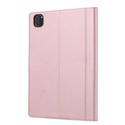 For iPad Pro 11 inch (2020) Calf Texture Double Fold Clasp Horizontal Flip Leather Tablet Case with Photo Frame & Holder & Card Slots & Wallet(Rose Gold)-garmade.com